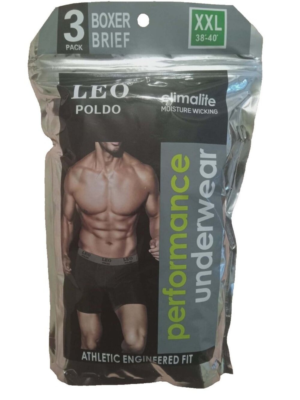 LEO Poldo Performance Underwear, Men Underwear, XXL (38-40)